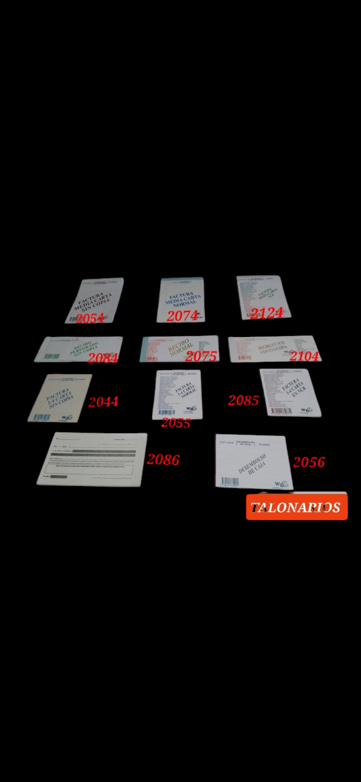articulos de oficina - TALONARIOS DE FACTURAS Y RECIBOS  0