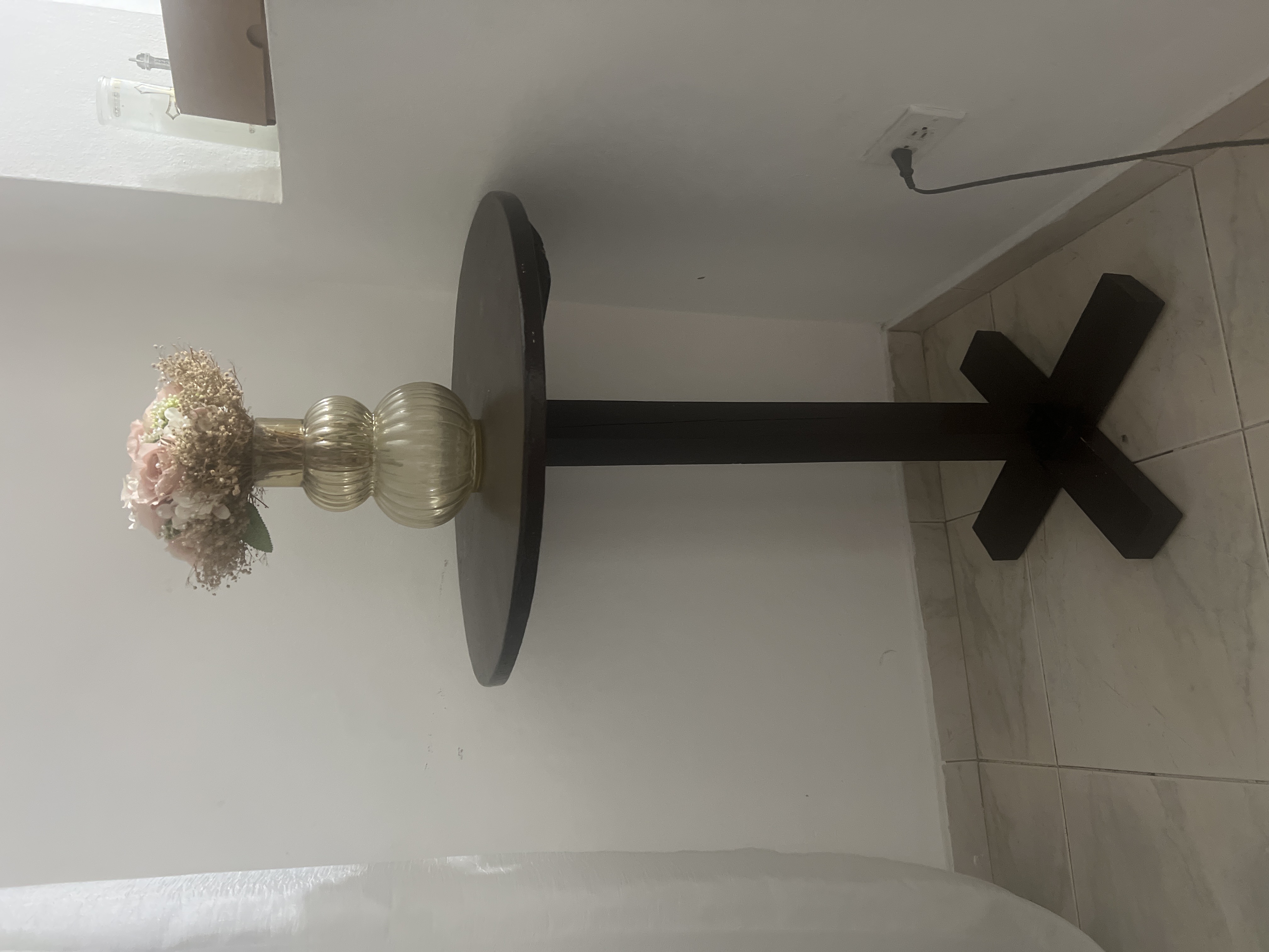 muebles y colchones - Mesa redonda marron
