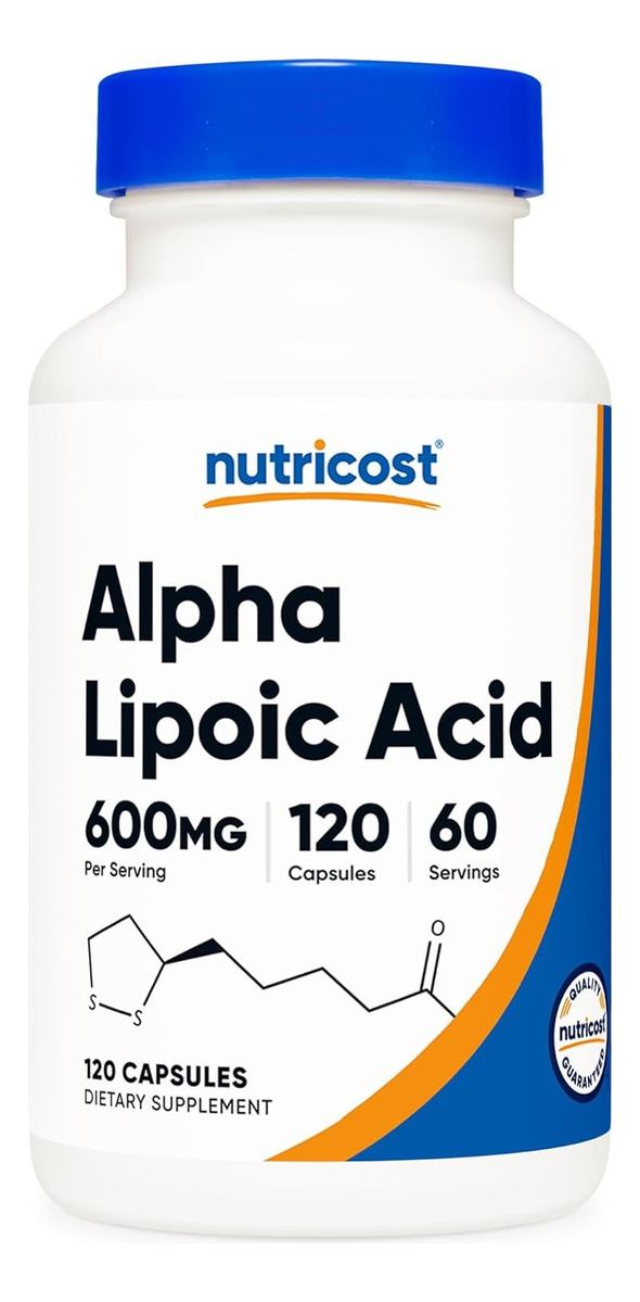 Salud y Equipamiento Médico - Acido Alfa Lipoico 600mg Por Porcion 120 Capsulas-nutricost