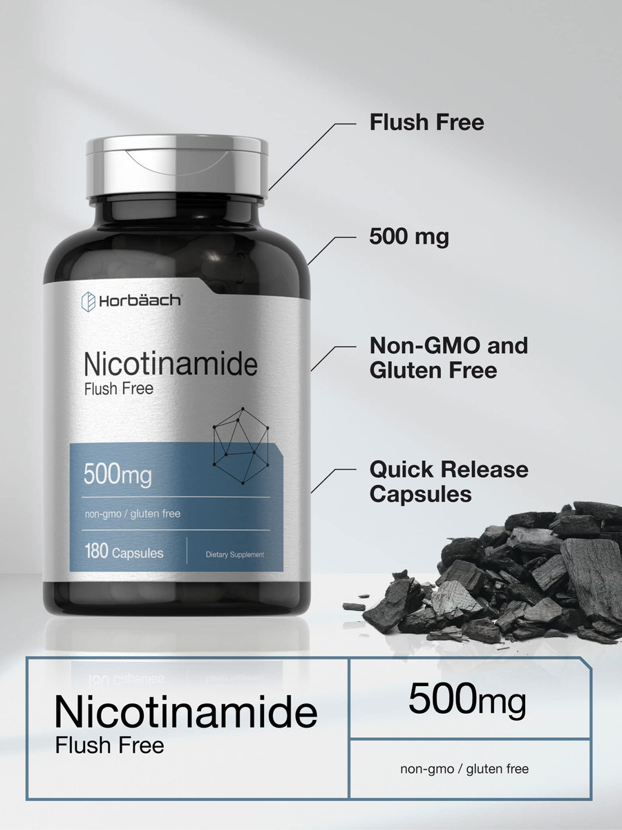 Salud y Equipamiento Médico - Nicotinamida 500 Mg 180 Cap Horbaach 2