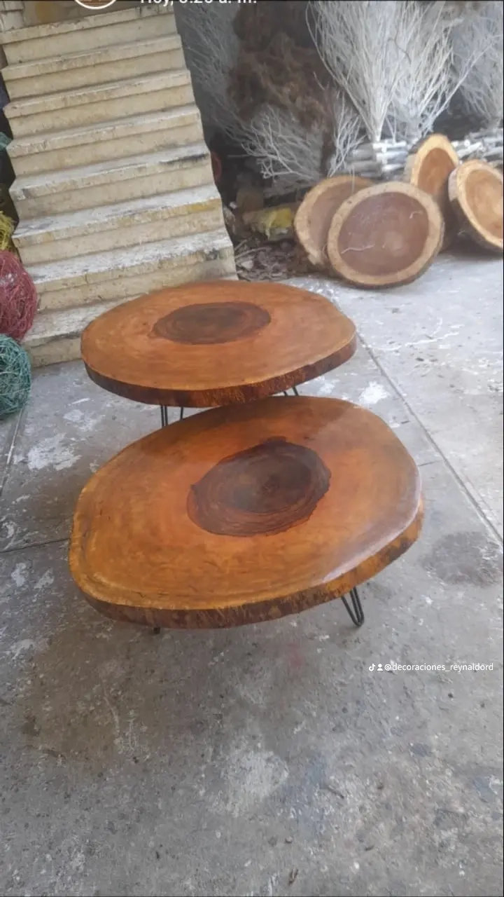 muebles y colchones - mesas rústica para comedor, mesitas de noche, mesas de centro y mesas de bar  6