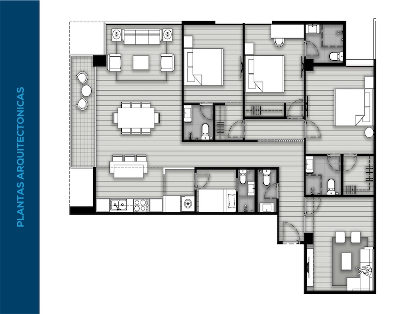 apartamentos - Venta de apartamentos nuevos en bella vista Distrito Nacional Santo Domingo 6