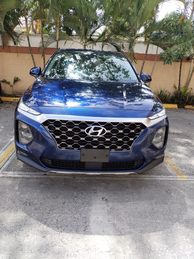 jeepetas y camionetas - Hyndai Santa Fe SEL 2019, Color Azul, 4X4, clean carfax.