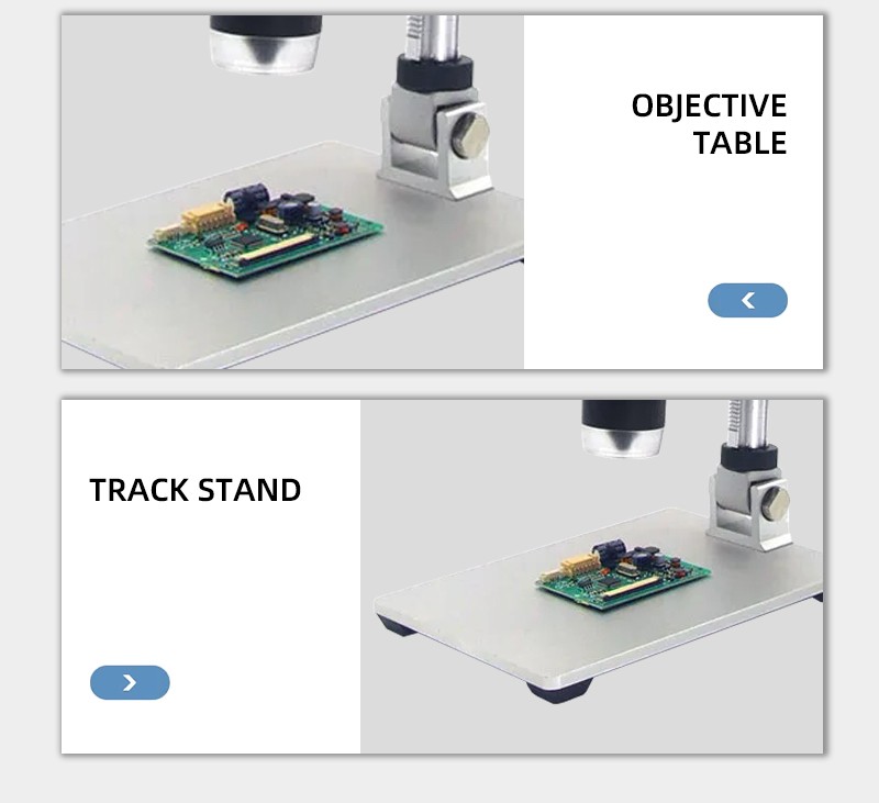 equipos profesionales - Microscopio USB digital con pantalla 7 pulgadas 1200X HD soporte ajustable 6