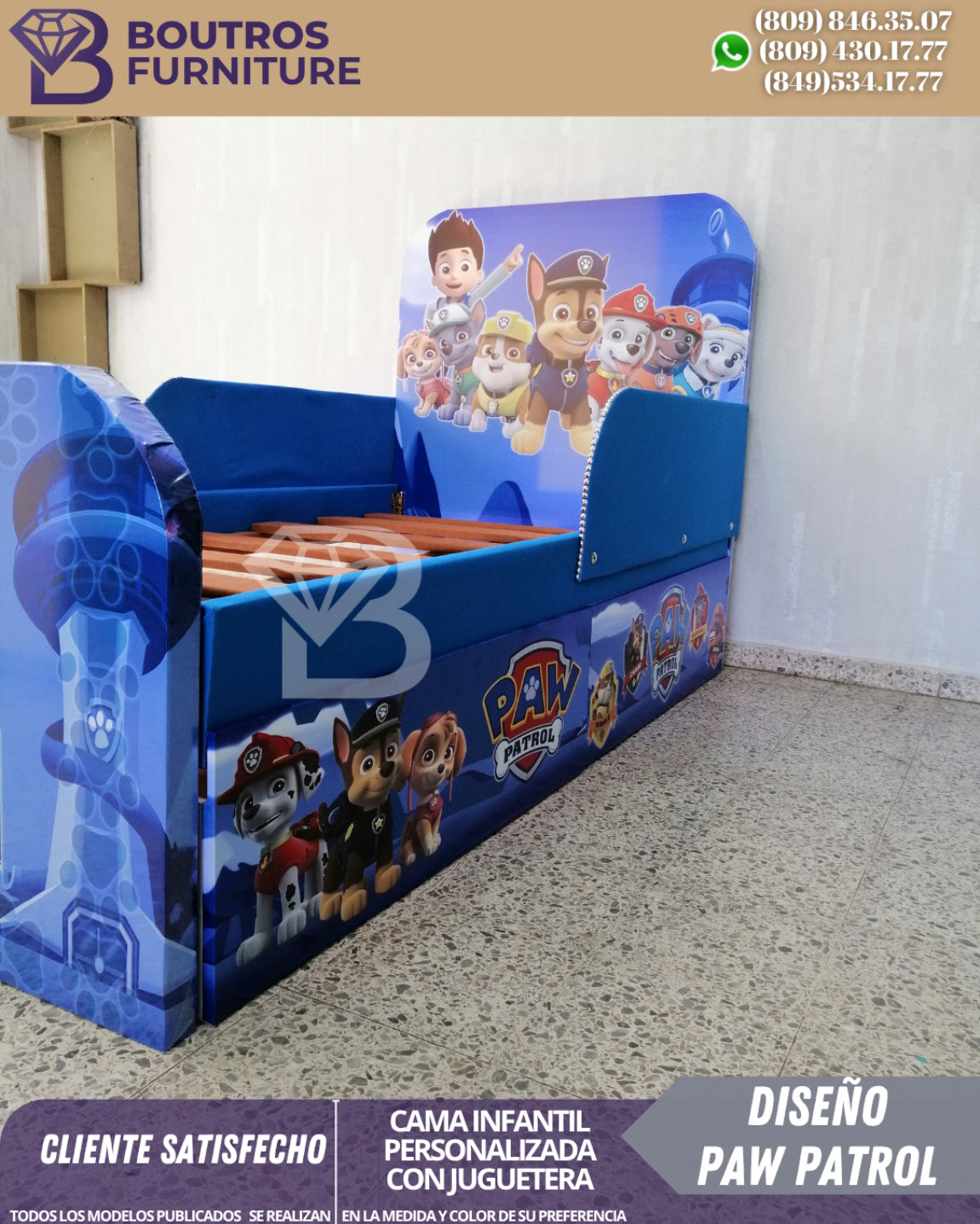 muebles y colchones - Diseño 100% personalizado:con el nombre de tu hijo/ hija. Variedad de Diseño  3