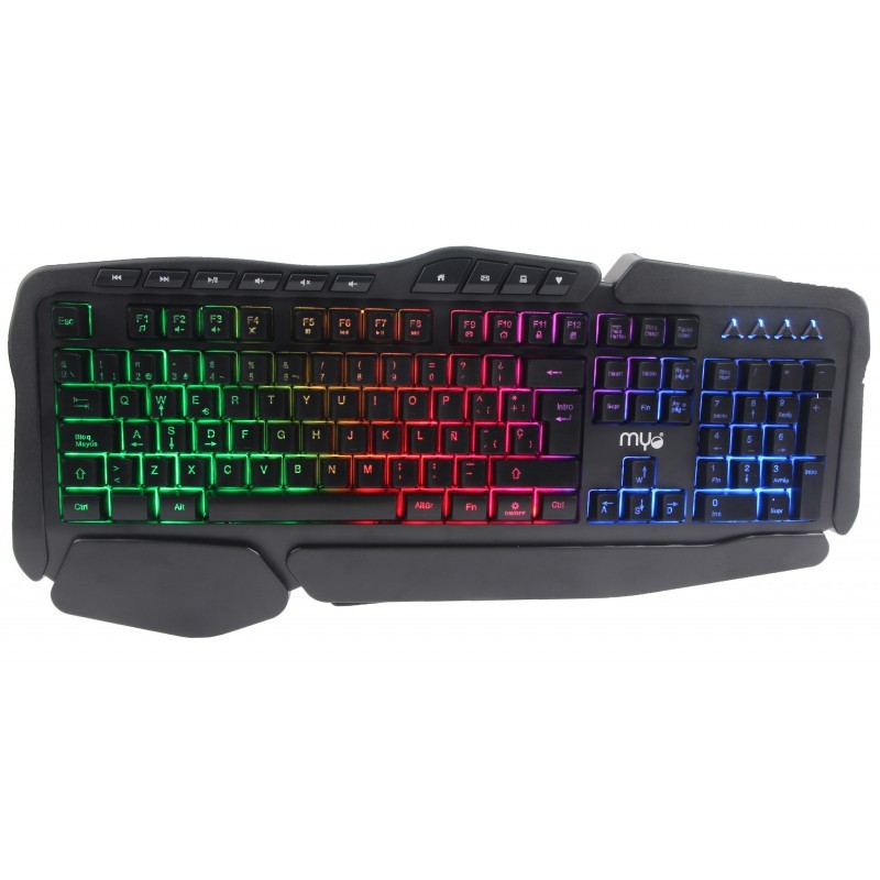 computadoras y laptops - TECLADO GAMING MYO SERIE 8, USB, LED, BACKLIGHTING RAINBOW