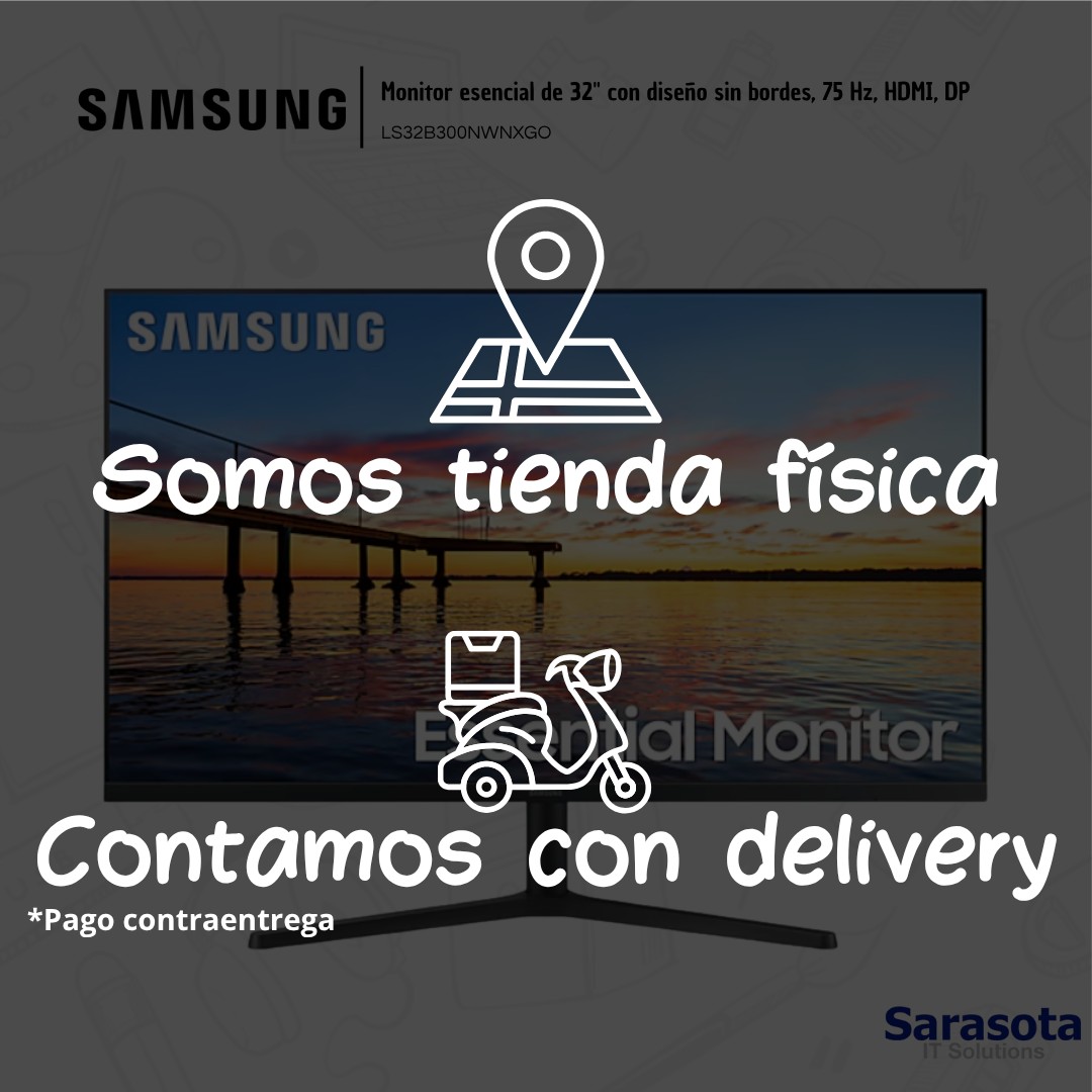 computadoras y laptops - Samsung Monitor Esencial 32" LS32B300NWNXGO 4