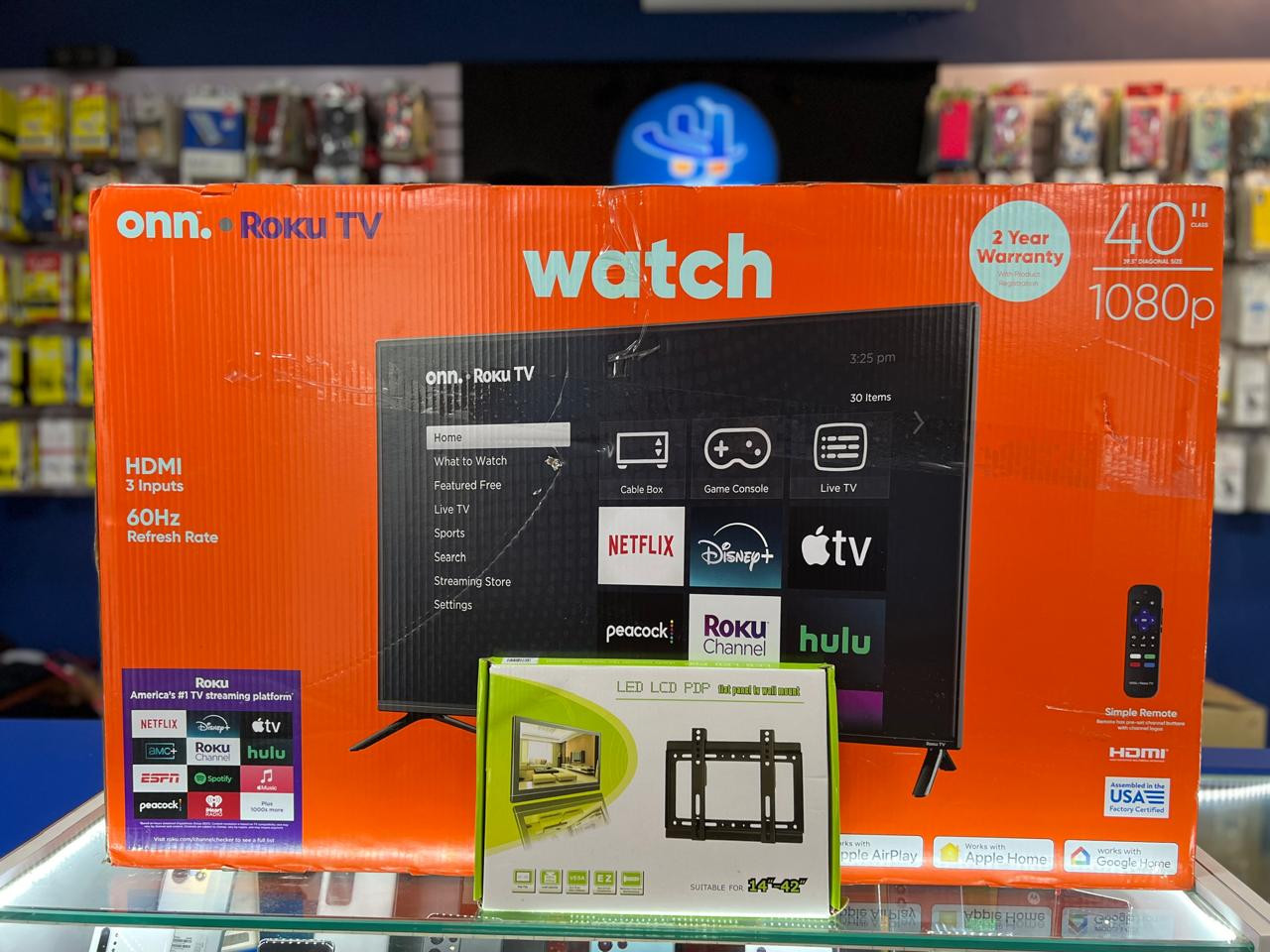 tv - SMART TV ONN DE 40 PULGADAS ROKU NUEVA  0