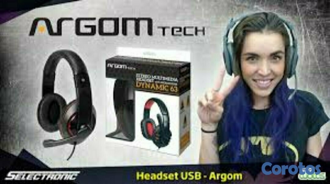 computadoras y laptops - AUDÍFONO USB CON MICROFONO ESPECIAL PARA ETUDIANTES  ARGOM DYNAMIC 63, ESTÉREO 2