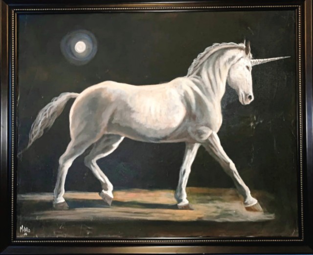 arte y antigüedades - Cuadro de Unicornio de Milvio Salcedo 0