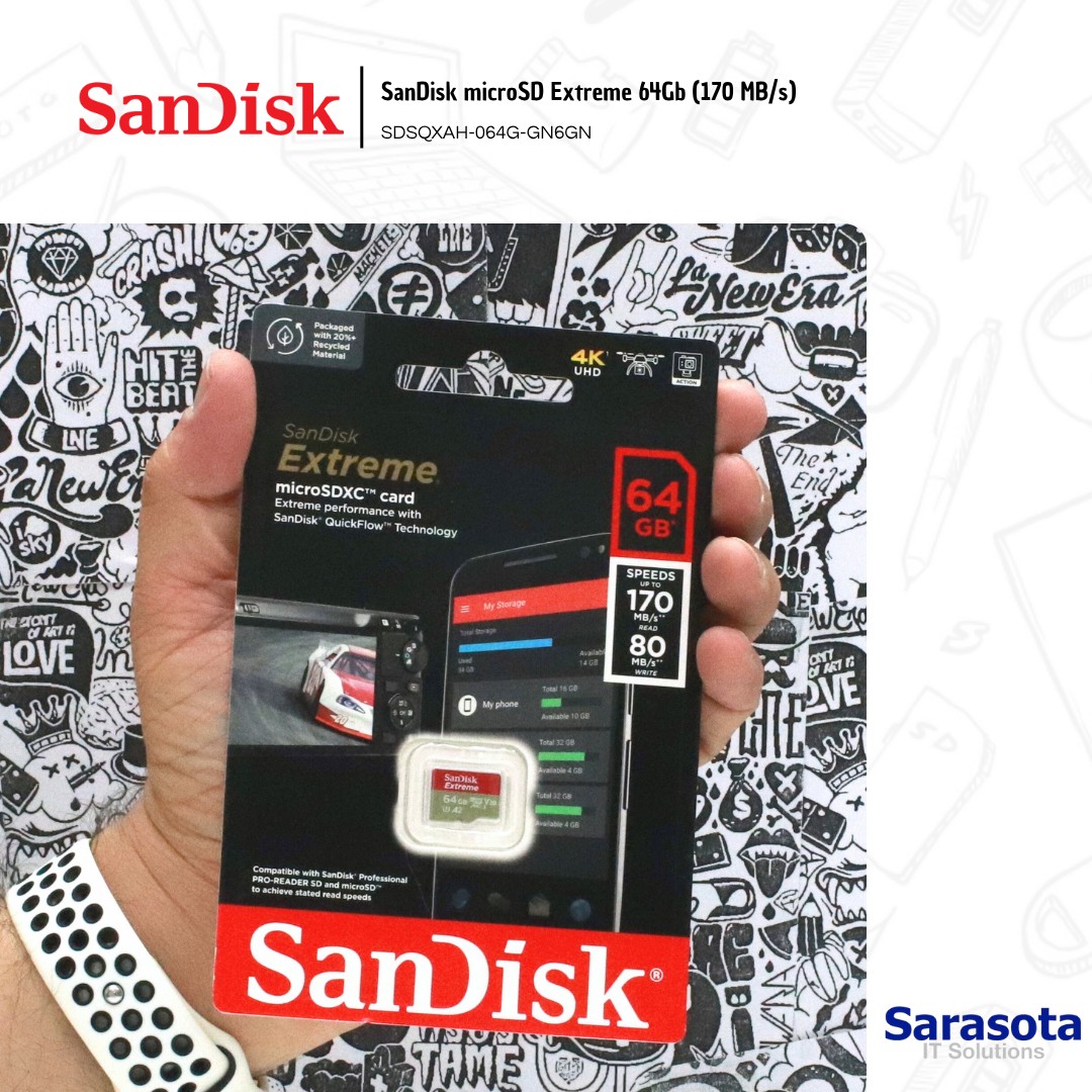 accesorios para electronica - SanDisk microSD Extreme 64Gb (170 MB/s) 0