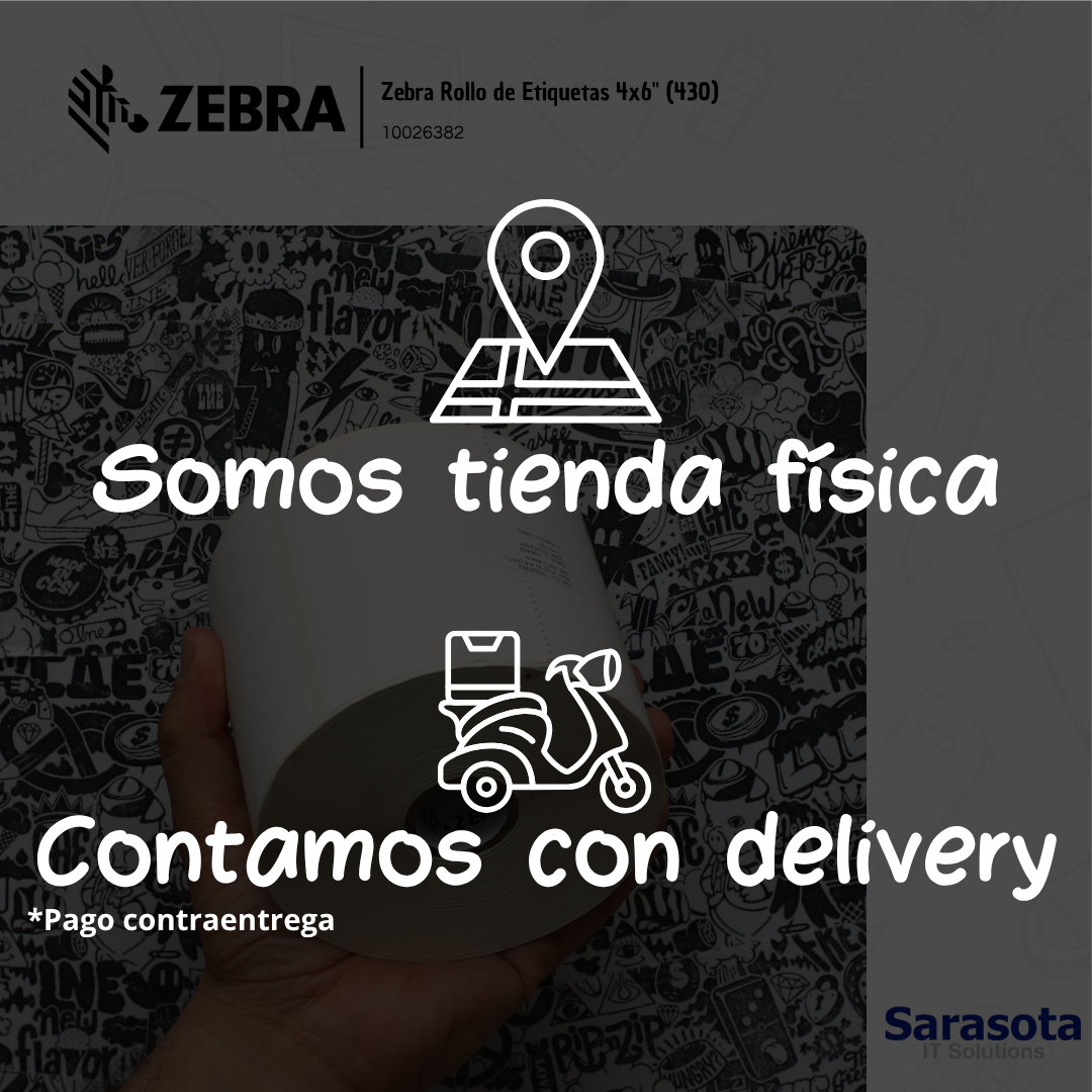 accesorios para electronica - Zebra Rollo de Etiquetas 4x6" (430) 3
