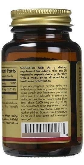 Salud y Equipamiento Médico - Biotin 10,000 Mcg Solgar - 60 Vegetable Capsules 2