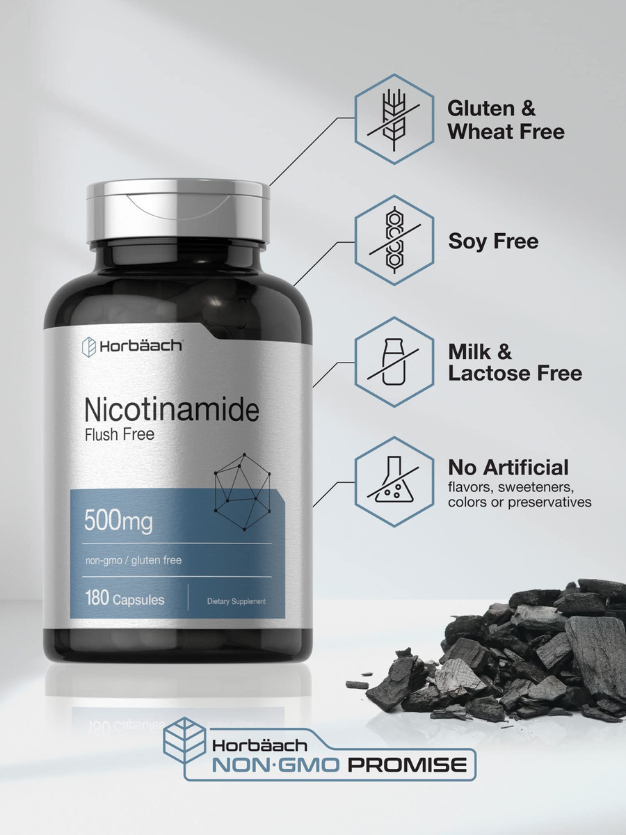 Salud y Equipamiento Médico - Nicotinamida 500 Mg 180 Cap Horbaach 3