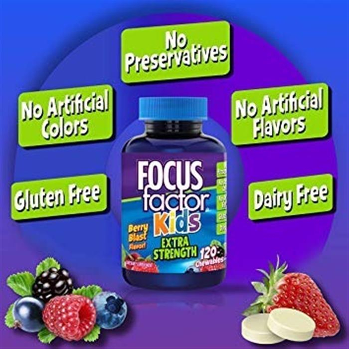 Salud y Equipamiento Médico - Focus Factor Kids Super Fuerte Vitaminas Para La Memoria 120 1