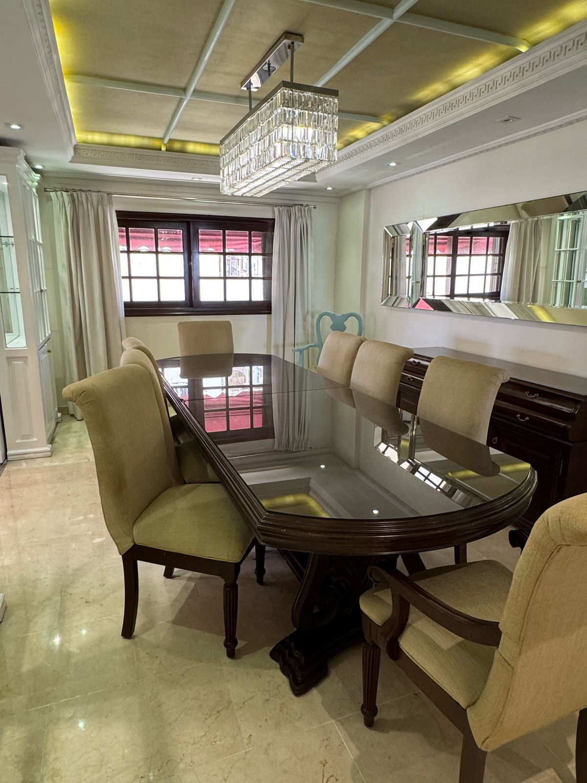 muebles y colchones - COMEDOR DE 8 SILLAS EN CAOBA