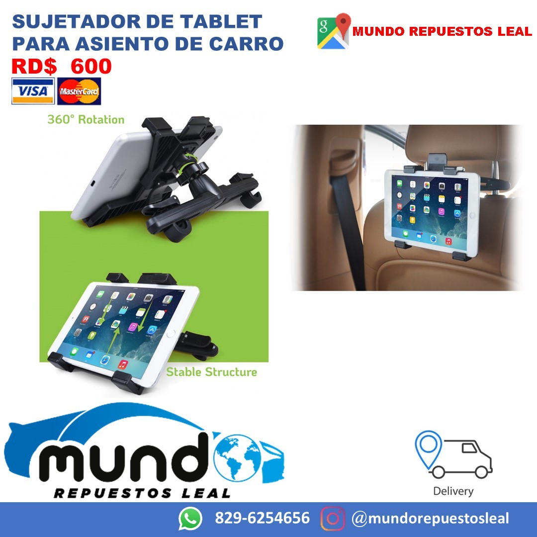 accesorios para electronica - Sujetador de tablet para asiento de carro, soporte de tablet 2