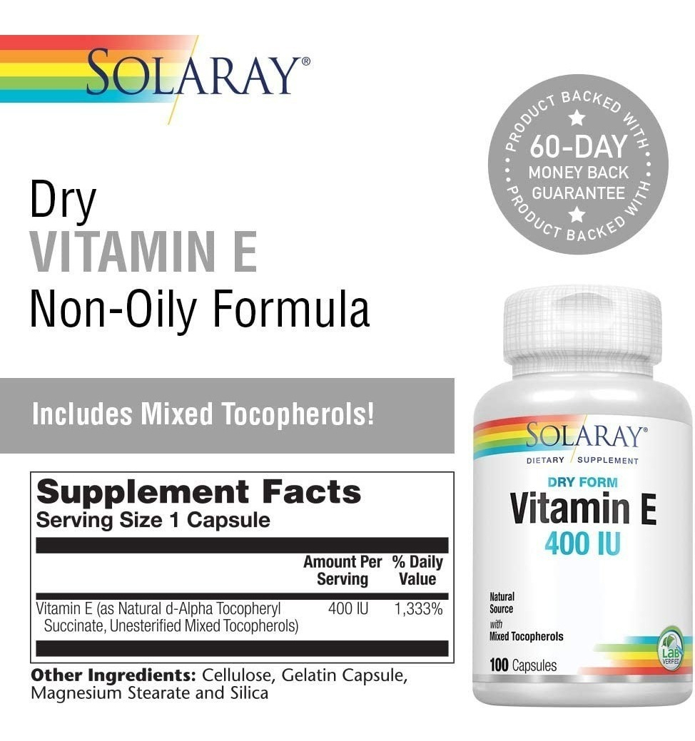 Salud y Equipamiento Médico - Vitamina E Solaray 400ui 100cap - - Unidad A $2628 1