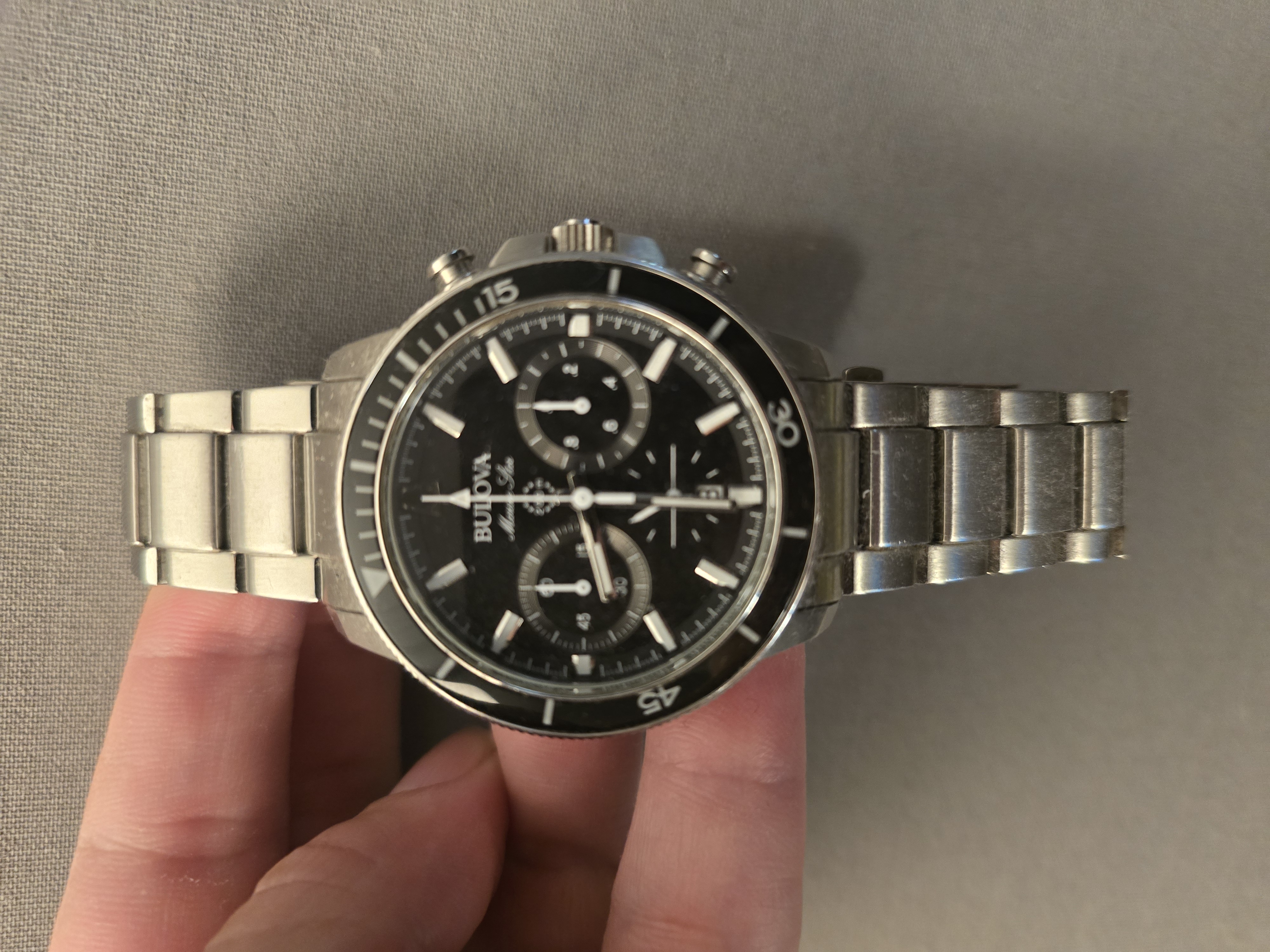 joyas, relojes y accesorios - RELOJ BULOVA MARINE STAR CON SU CAJA 4