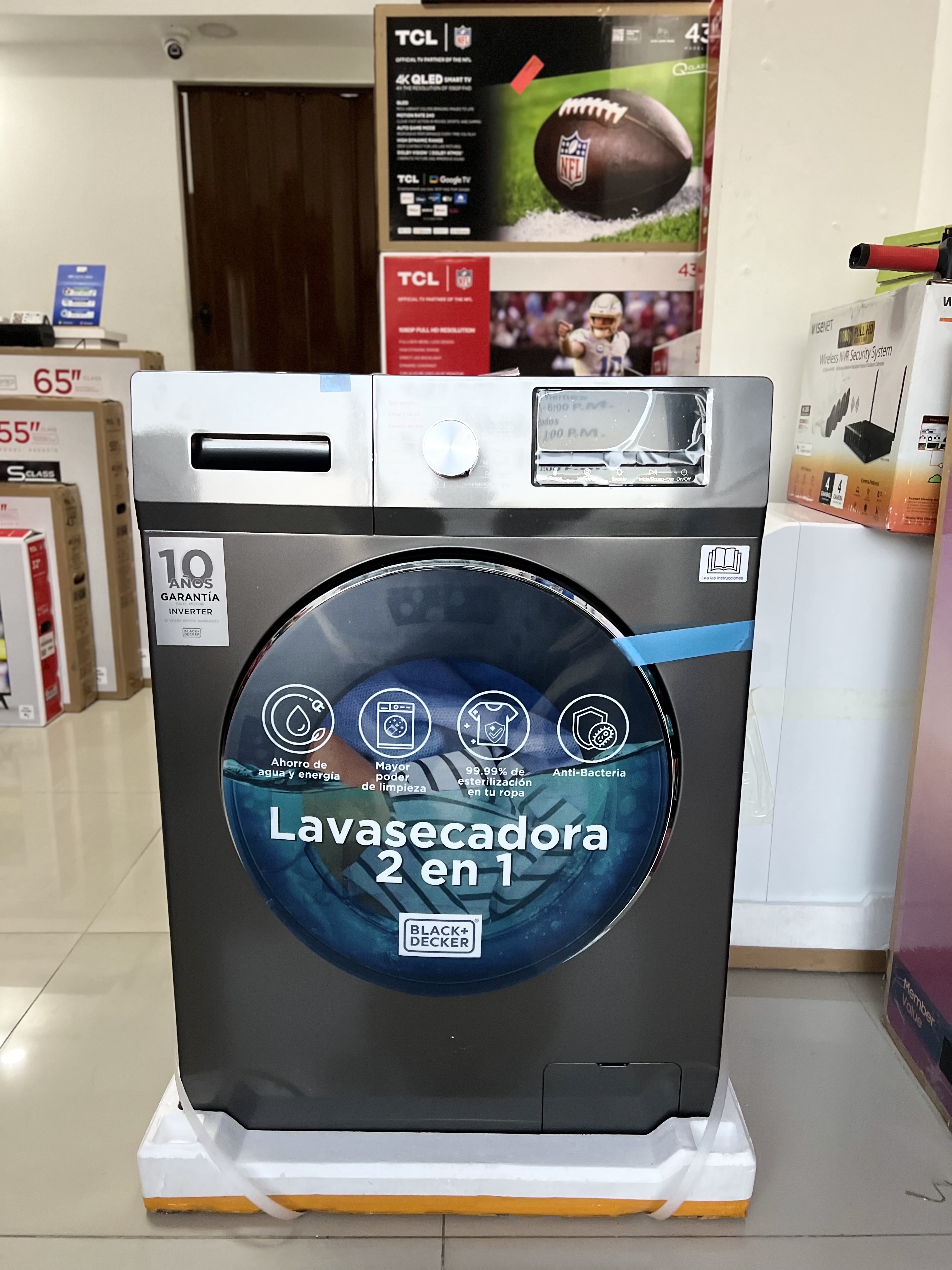 electrodomesticos - lavadora y secadora lavaseca Black&Decker 33 libras la ropa sale caliente lista  3