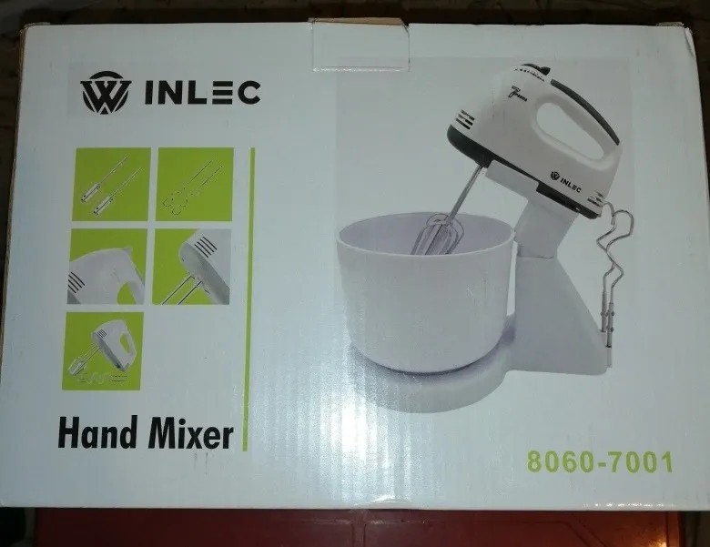 electrodomesticos - Batidora de Mano Inlec con Pedestal 7 velocidades TAZA DE PLASTICO 2