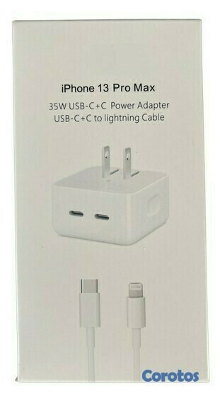 accesorios para electronica - Cargador compacto con puerto USB-C doble de 35W para iPhone 13 3