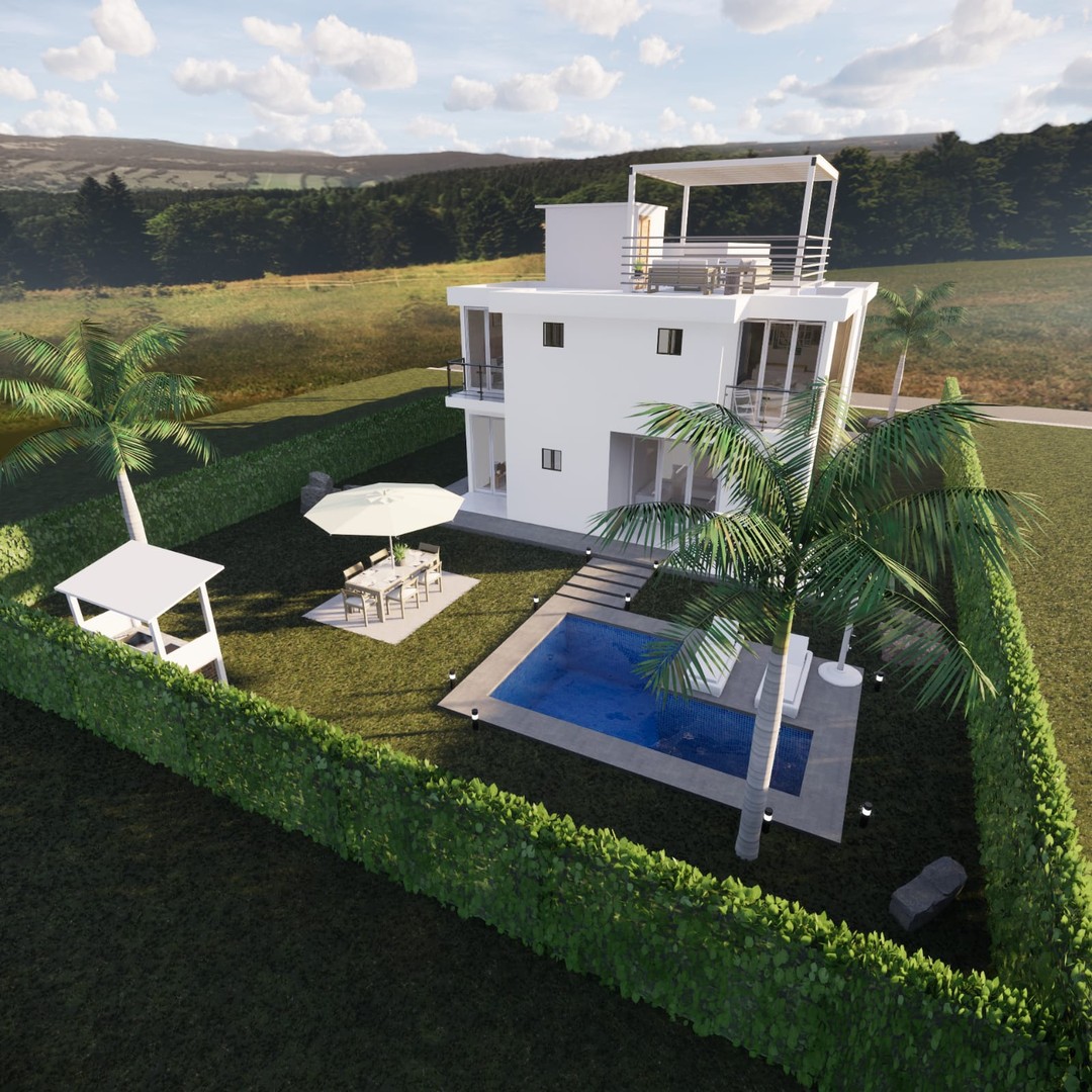 casas vacacionales y villas - PRECIOSA VILLA DE 4 HABITACIONES CON PISCINA EN PUNTA CANA vista cana 6