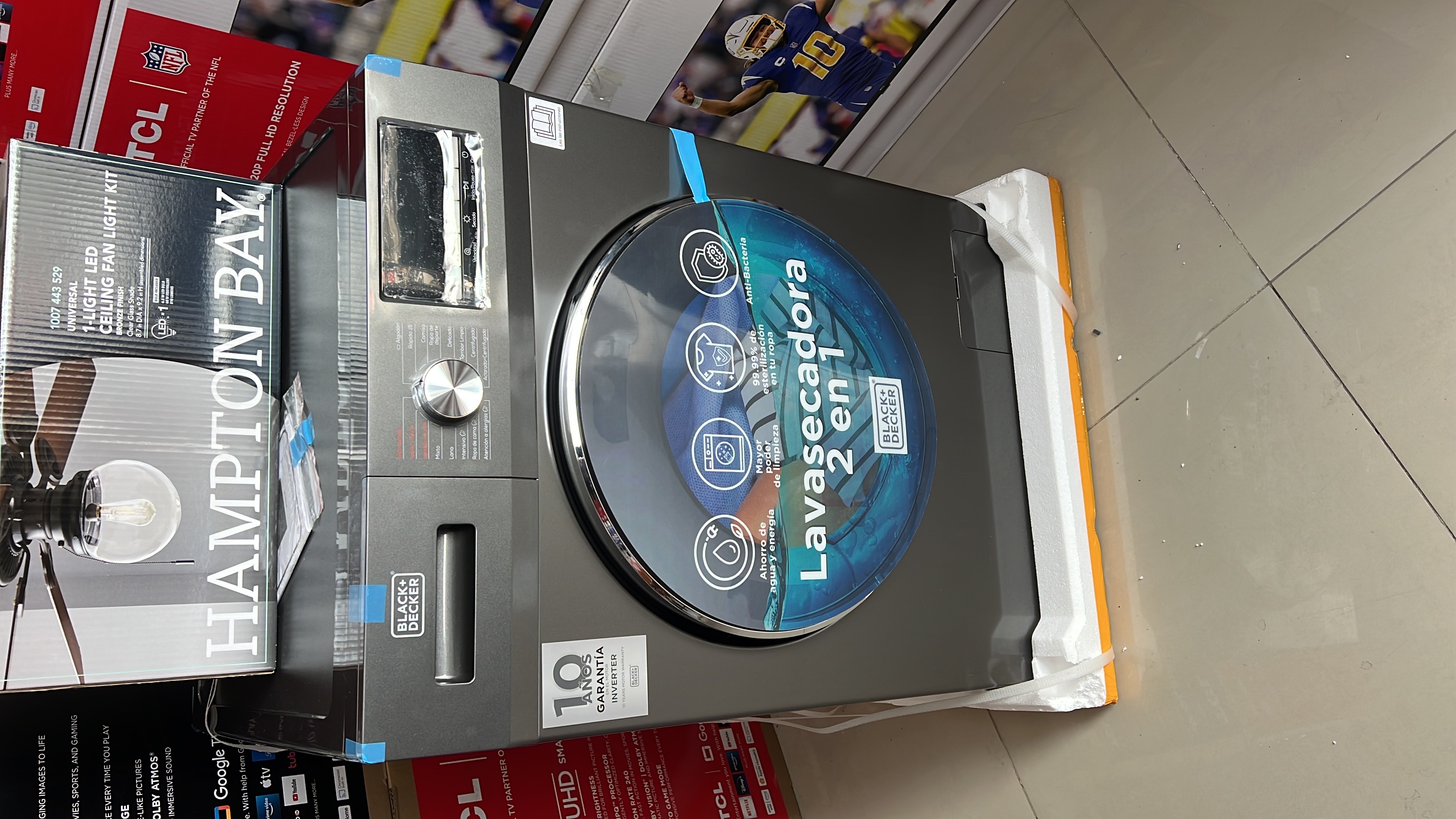 electrodomesticos - lavadora y secadora lavaseca Black&Decker 33 libras la ropa sale caliente lista 