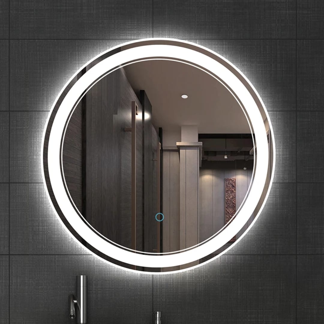 decoración y accesorios - Espejo de baño redondo con luz led 60x60 $1450 0