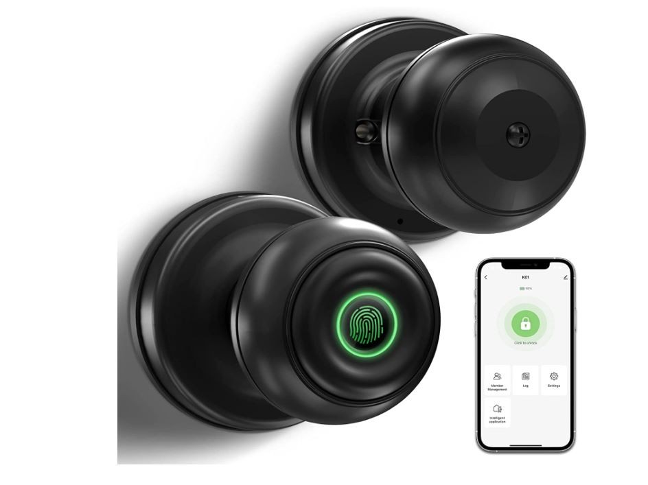 otros electronicos - Cerradura Inteligente De Perilla Con Huella Digital App JH-K01 1