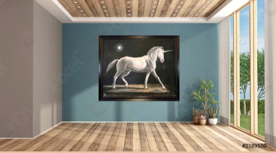 arte y antigüedades - Cuadro de Unicornio de Milvio Salcedo 1