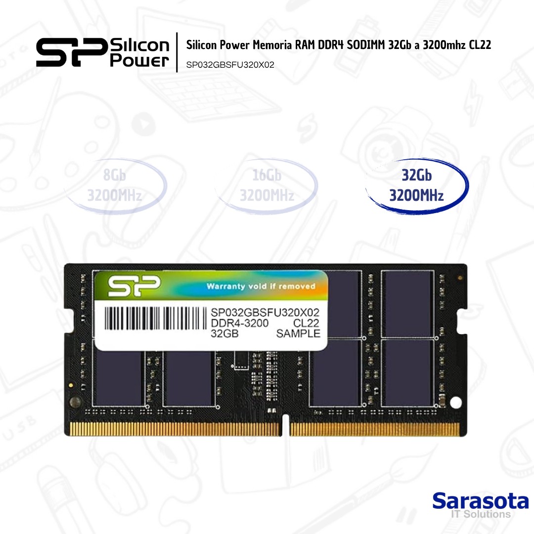 accesorios para electronica - Silicon Power Memoria RAM DDR4 32Gb a 3200mhz 0