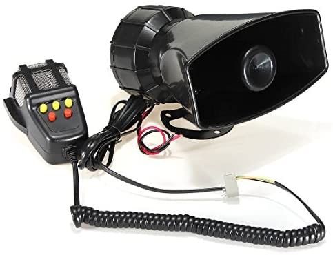 accesorios para electronica - Sirena Altavoz con Microfono Bocina para carros escolta amplificador 100watts 3