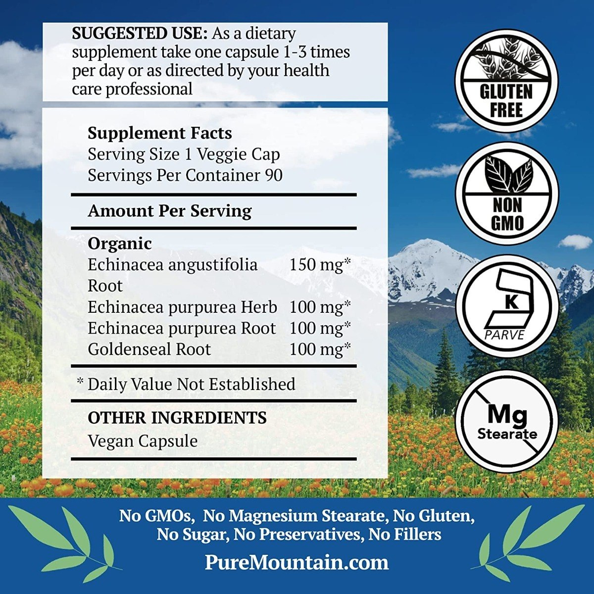Salud y Equipamiento Médico - Equinacea 90 Cap Pure Mountain 1