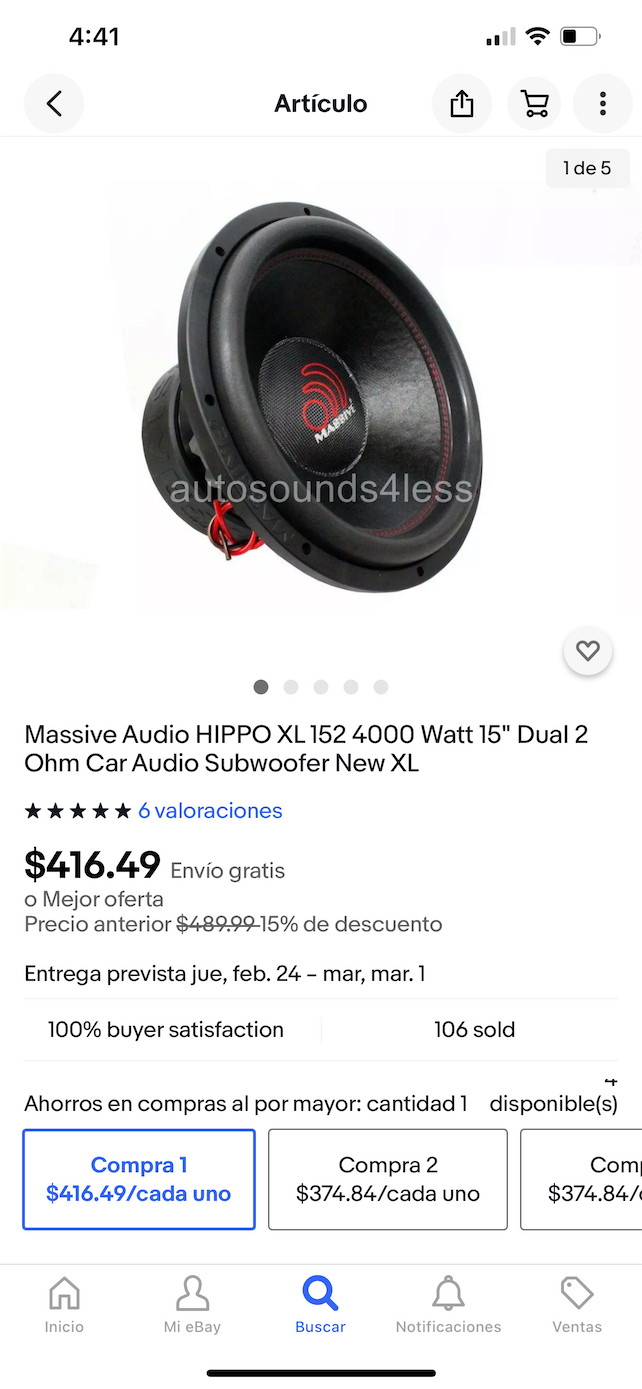 camaras y audio - Bocina Massive HIPPO 4000 watts. Nueva - AL POR MAYOR Y AL DETALLE 6