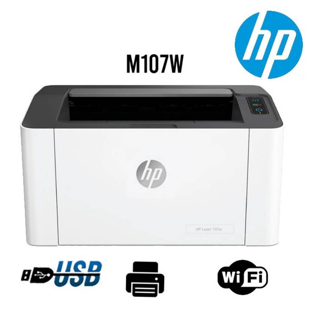 impresoras y scanners - IMPRESORA HP LASERJET 107W (4ZB78A)- WIRELESS PRINTER - Blanco y negro  1