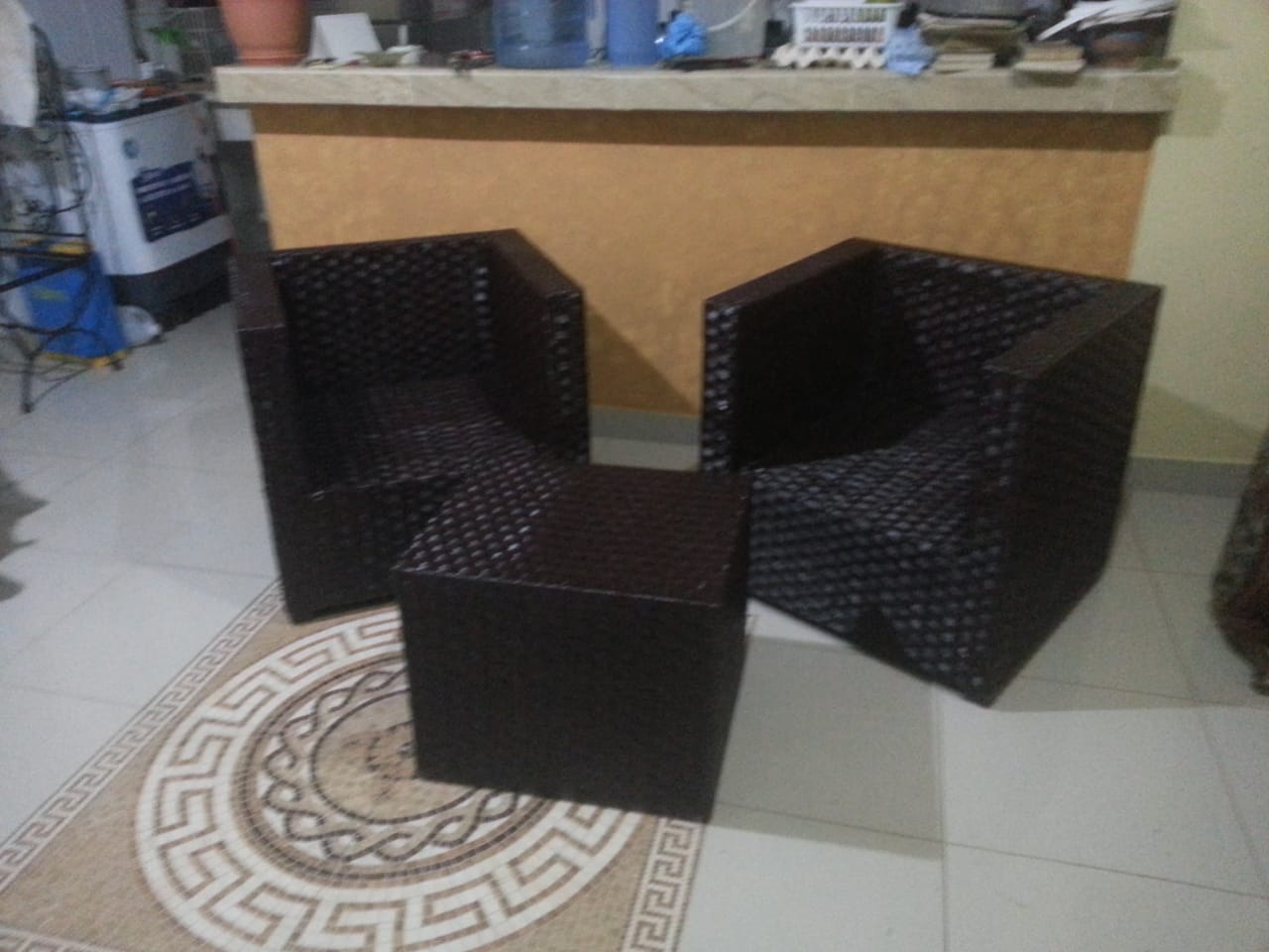 muebles y colchones - 2 Asientos de EXTERIOR + MESA RATTAN 5