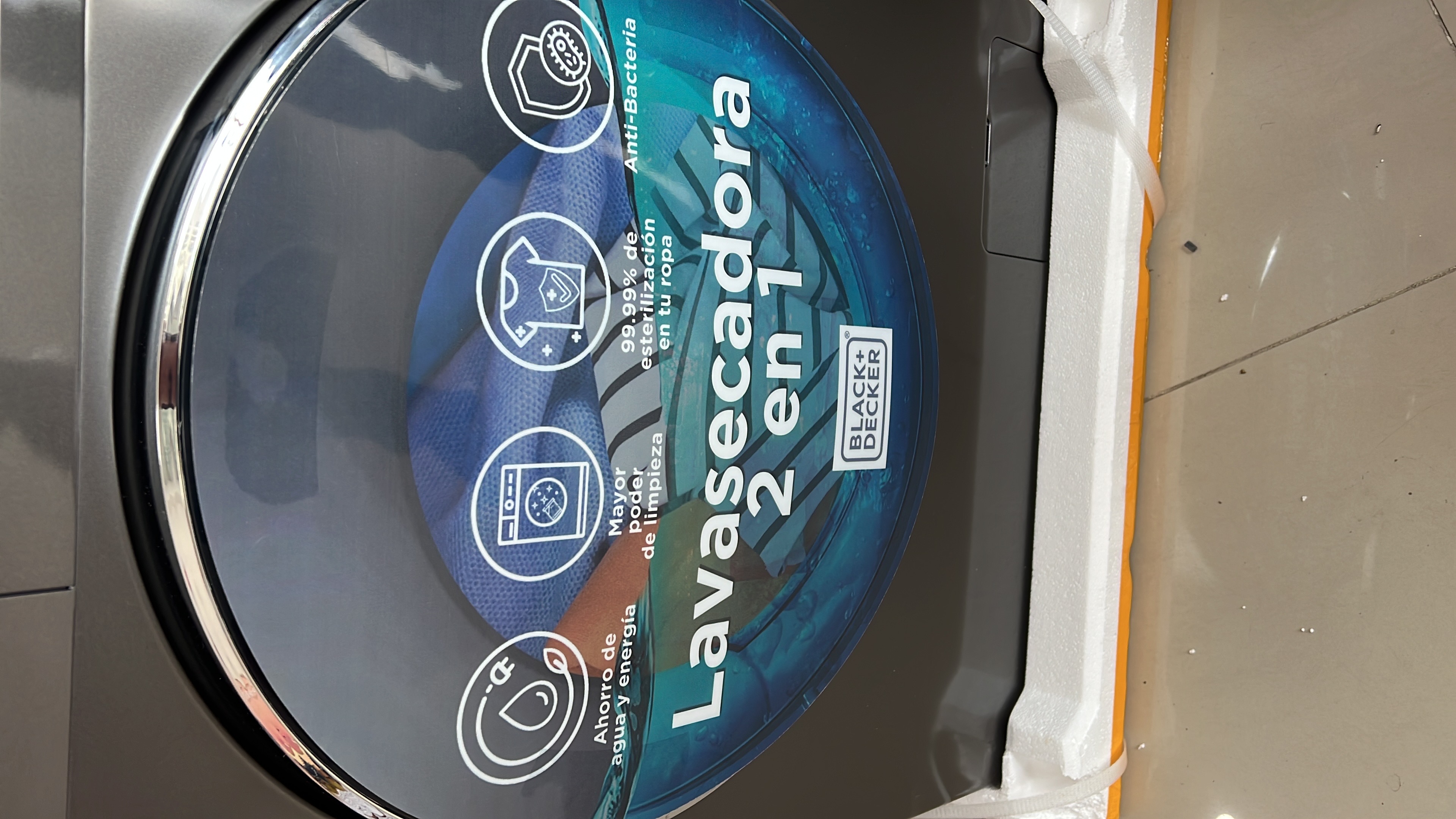 electrodomesticos - lavadora y secadora lavaseca Black&Decker 33 libras la ropa sale caliente lista  1
