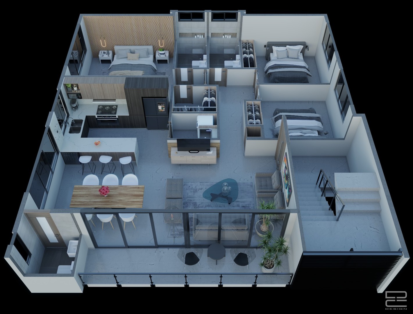 apartamentos - Vendemos exclusivo apartamento en 2do nivel ubicado en Los Alamos, Santiago 5