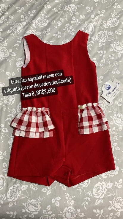 ropa y zapatos - Enterizo para niña Moda Española Talla 8 NUEVO CON ETIQUETA 1