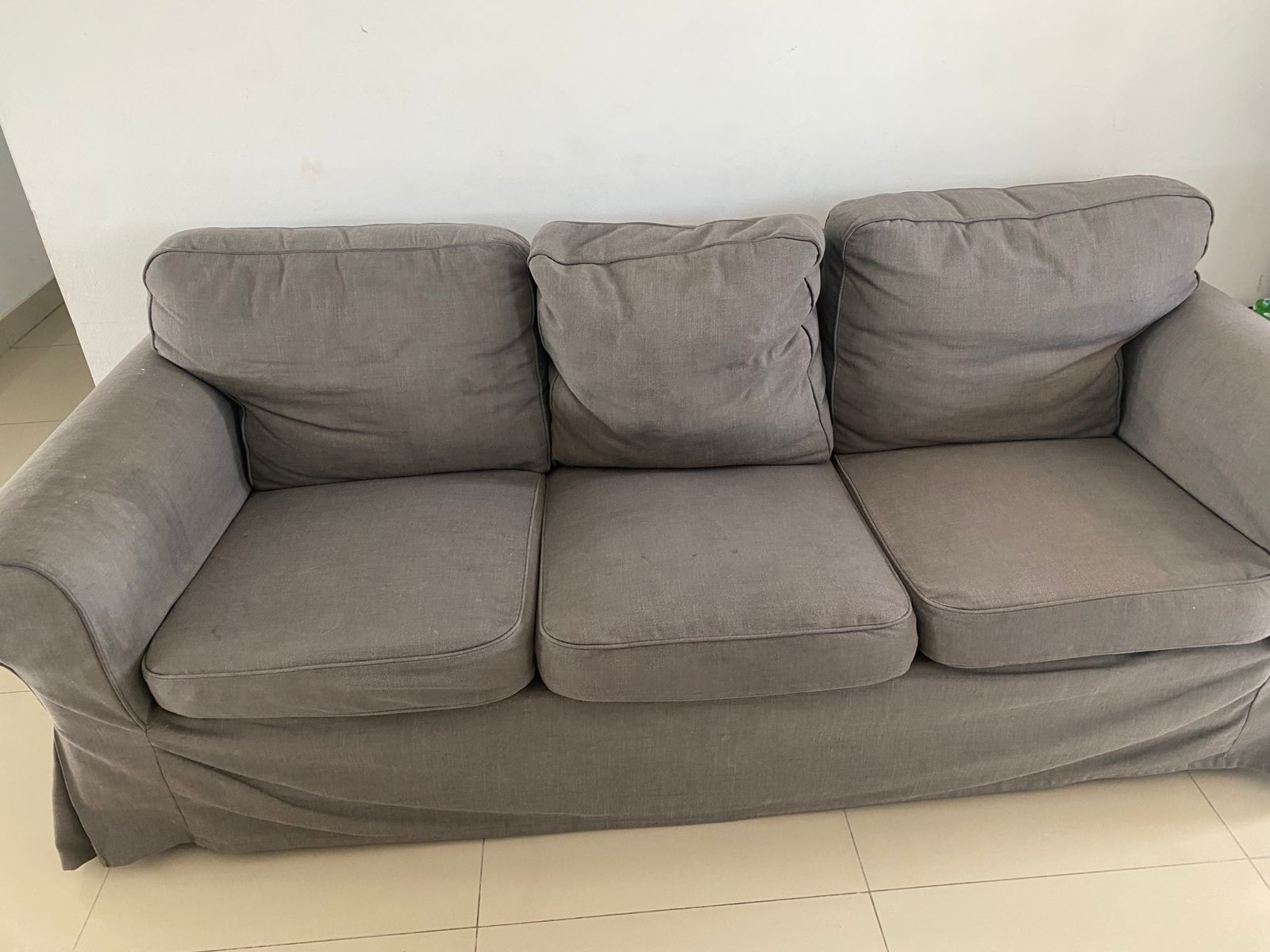muebles y colchones - Sofa de 3 plazas gris de IKEA 0