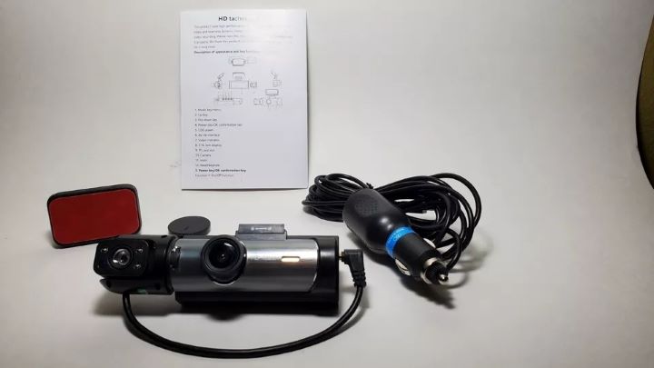 accesorios para vehiculos - Cámara de tablero de doble lente para automóvil HD 2