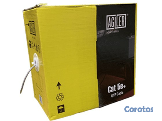 otros electronicos - ROLLO DE CABLE UTP AGILER, 1000 PIES, CAT-5E, CCA, CERTIFICADO, 24 AWG/4P AZUL