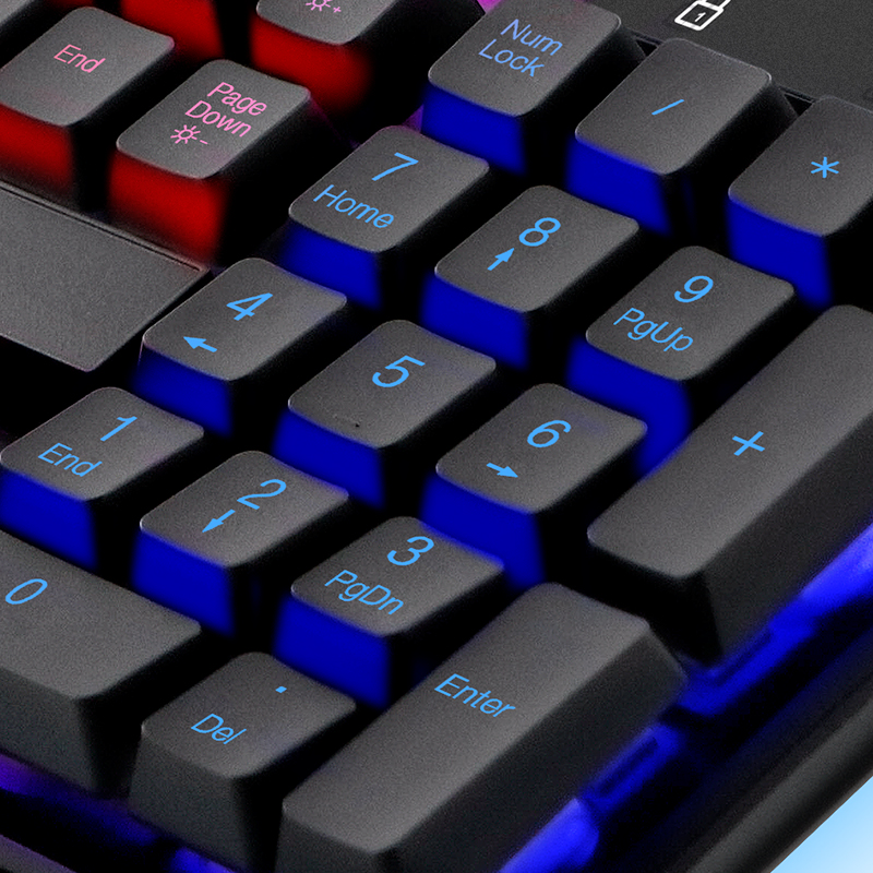 computadoras y laptops - TECLADO GAMER XTECH XTK-510E, USB, INGLES, MULTIMEDIA, LUZ DE FONDO 2