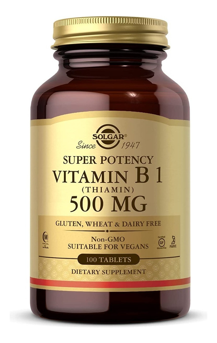 Salud y Equipamiento Médico - Vitamina B1 Tiamina 500 Mg Super Potencia 100 Tabletas 0