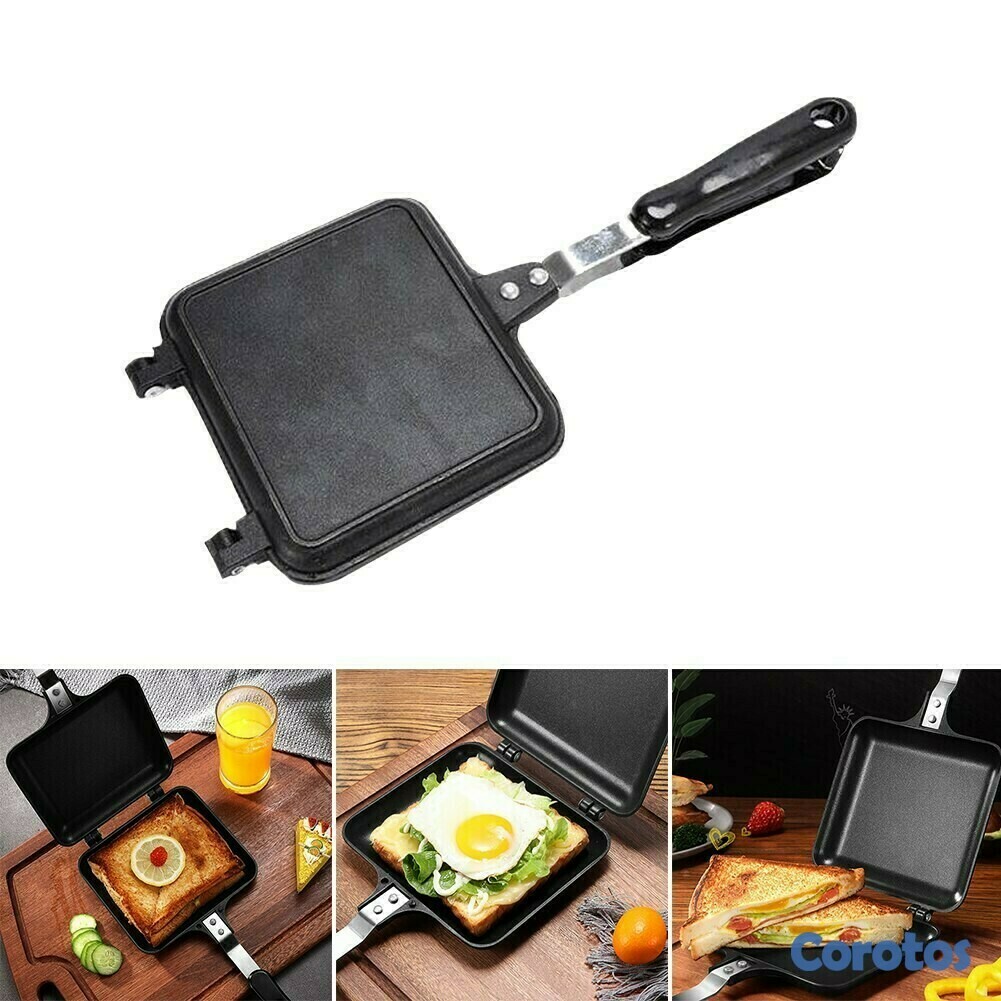 cocina - Sartén para sándwich, tostadas y pan de pastel de doble cara, herramienta. 3