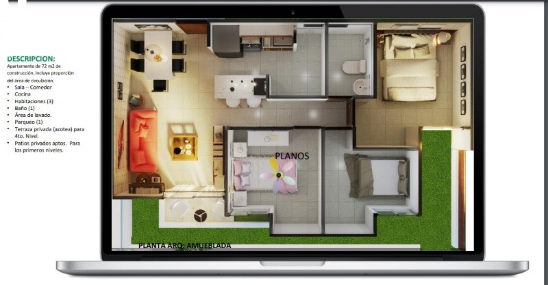 apartamentos - Venta de apartamento 3 dormitorios Las Américas 3