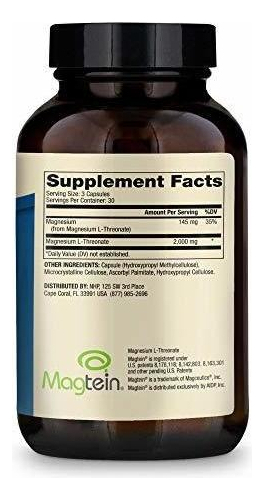 Salud y Equipamiento Médico - Dr. Mercola L-treonato De Magnesio 30 Porciones 90 Capsulas 2