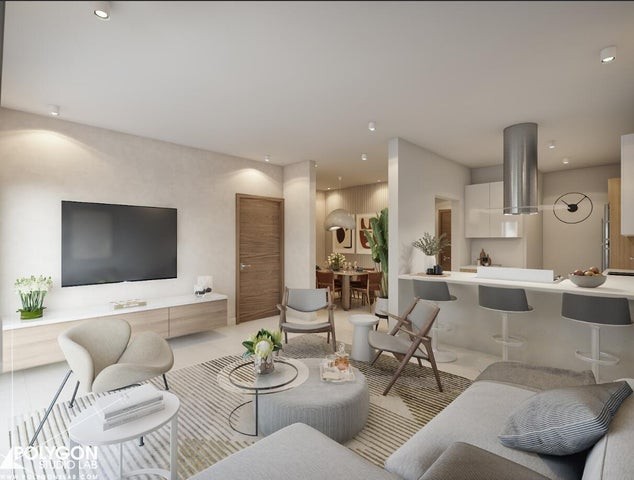 apartamentos - Proyecto en venta Punta Cana # 24-858 dos dormitorios, balcón, Gym, piscina.
 1