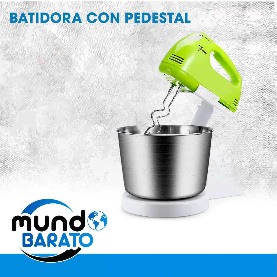 electrodomesticos - Batidora de Mano Inlec con Pedestal 7 velocidades TAZA DE PLASTICO 1